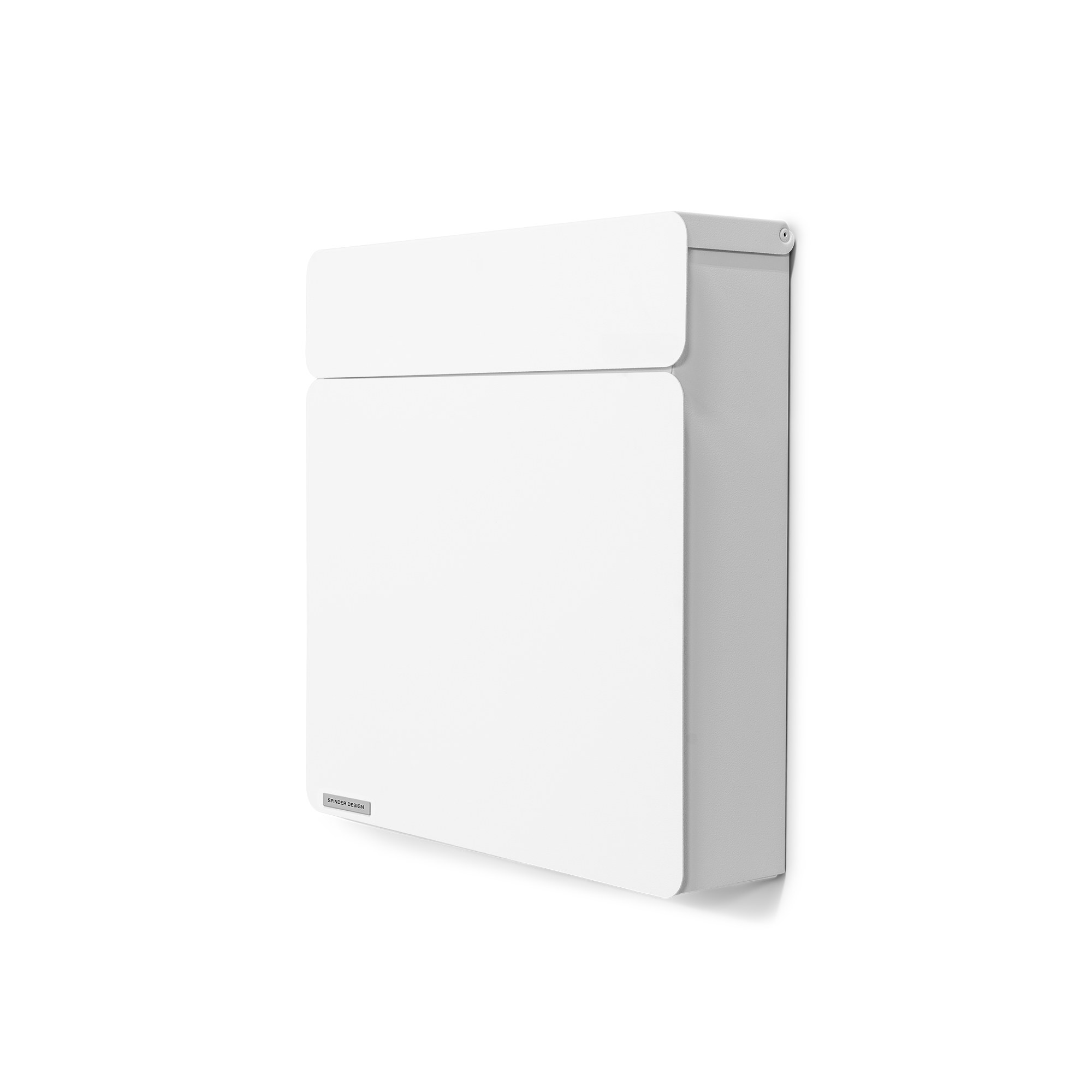 Spinder Design Indbox Postkasse Hvid Stål