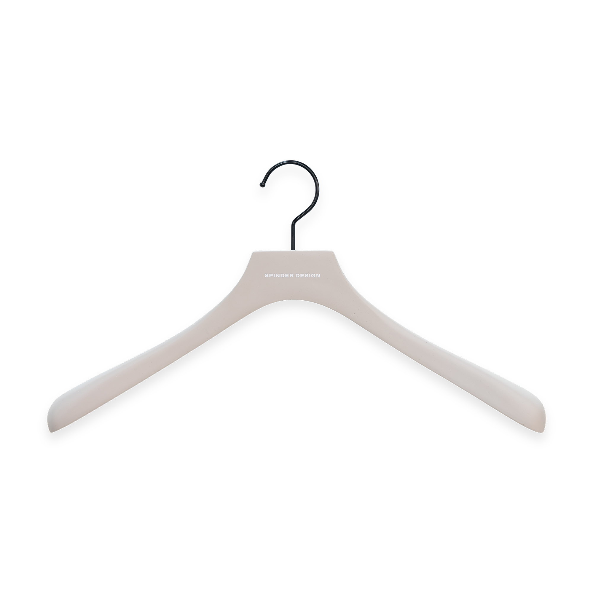 Spinder Design Lotus Tøjbøjle     Drejekrog Silky Taupe Træ Med Gummibelægning  Sæt Af