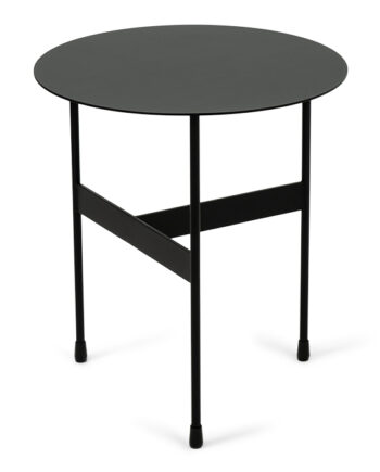 Spinder Design Mira Lav Sidebord  Rund Sort Stål  ø40