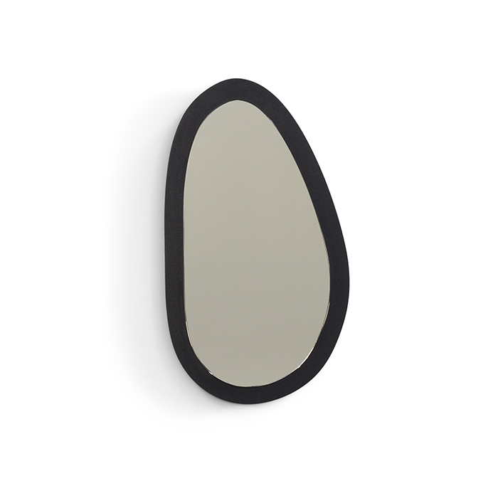 Spinder Design Pipa Vægspejl  Organisk Bronze Glas Og Sort Stål  34 5x20