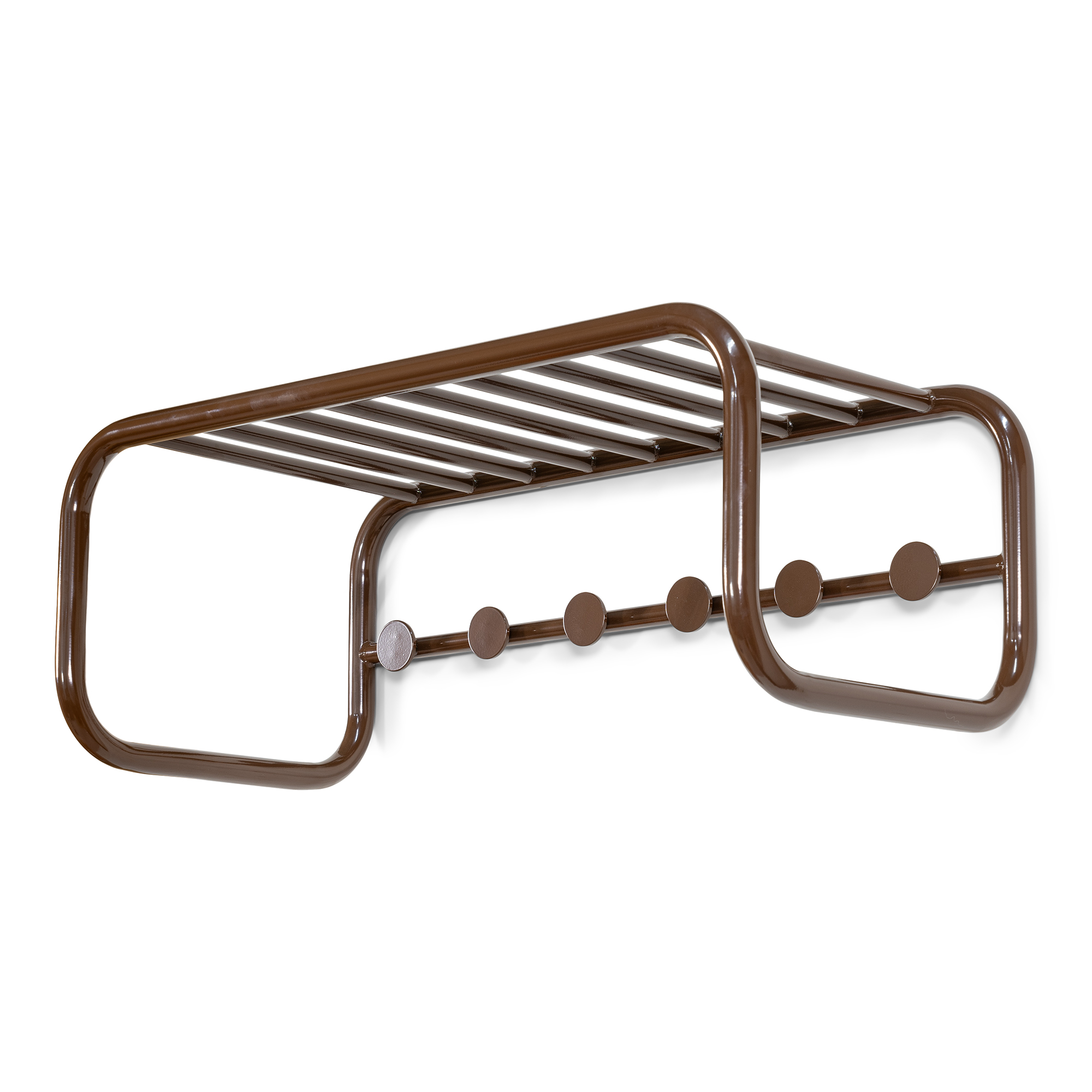 Spinder Design Retro Hattehylde       Knager Chokoladebrun Stål