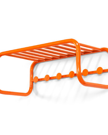 Spinder Design Retro Hattehylde       Knager Pure Orange Stål