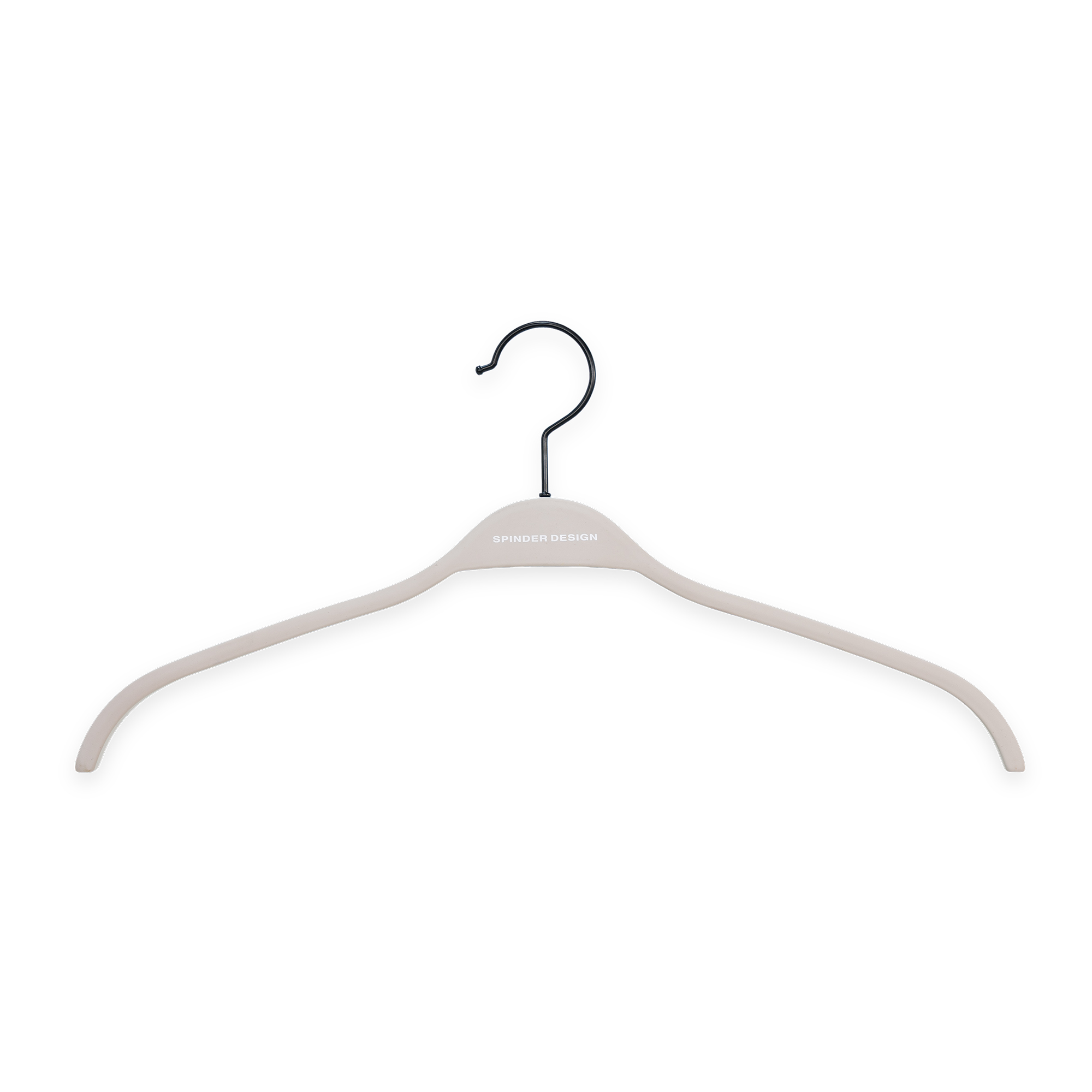 Spinder Design Rosa Tøjbøjle     Drejekrog Silky Taupe Træ Med Gummibelægning  Sæt Af