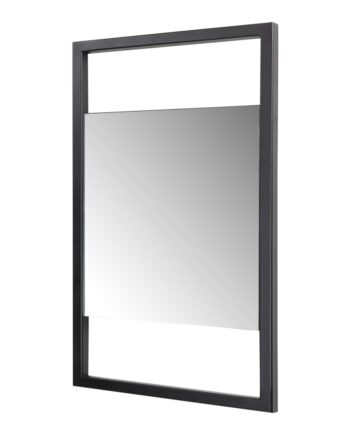 Spinder Design Sasha   Vægspejl  Rektangulær Spejlglas Og Sort Stål  60x34