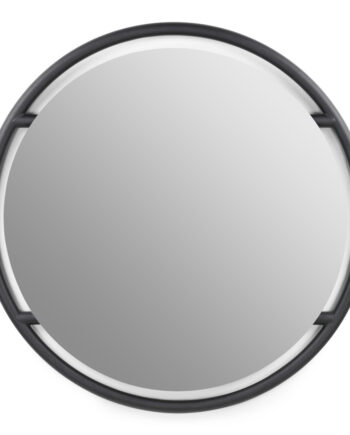 Spinder Design Sfera   Vægspejl  Rund Spejlglas Og Sort Stål  ø119