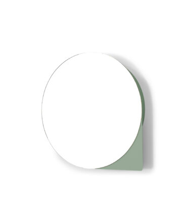 Spinder Design Sonnet Lille Vægspejlskab       Hylder Spejlglas Og Støvet Grøn Stål   :35xh:35