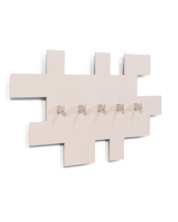 Spinder Design Tetromini Knagerække       Knager Silky Taupe Stål