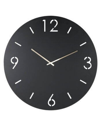 Spinder Design Time Vægur  Rund Sort Stål  ø60
