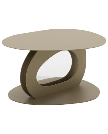 Spinder Design Tonda Sofabord  Organisk Champagne Genbrugt Stål  65 5x55
