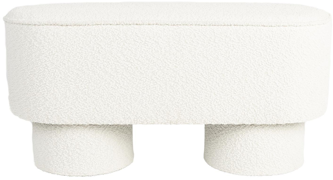 Spisebænk Studio White Marcos Offwhite Polyester Pu-skum Fyrretræ 93ã 35ã 44   Cm