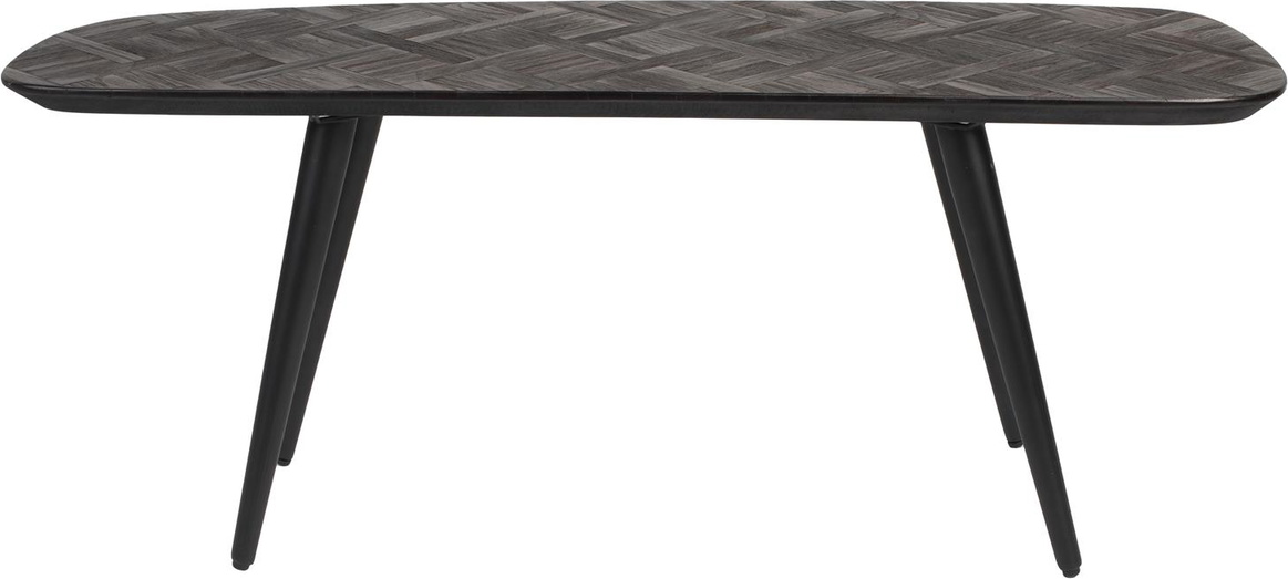 Spisebænk Studio White Webster   Askegrå Stål Med Håndlavet Teaktræsæde 118x37x45 Cm