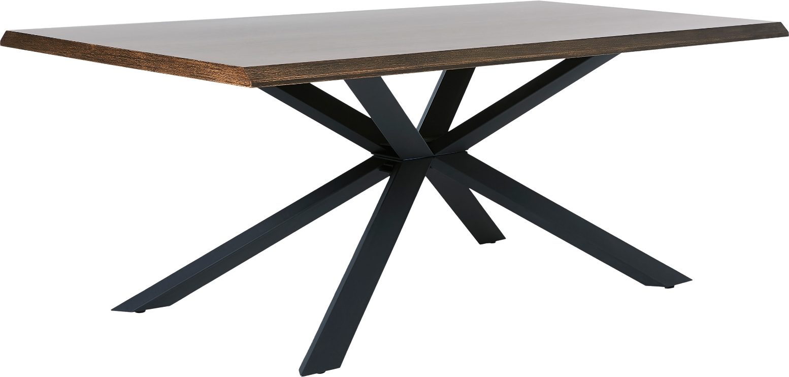 Spisebord Nordique Design Arno   Røget Egetræ   Sort Metal 200x100 Cm