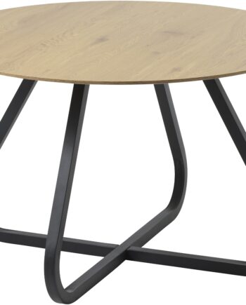 Spisebord Nordique Design Cesura Rundt ø120ã H75 Cm Fsc-certificeret Eg Og Sort Metalben