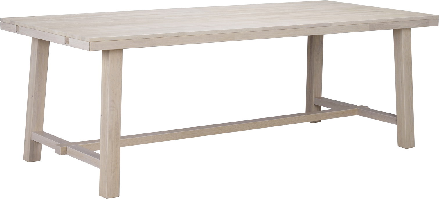 Spisebord Rowico Brooklyn 220x95 Cm Olieret Hvidkalket Fingersamlet Egetræ Fscâ -certificeret