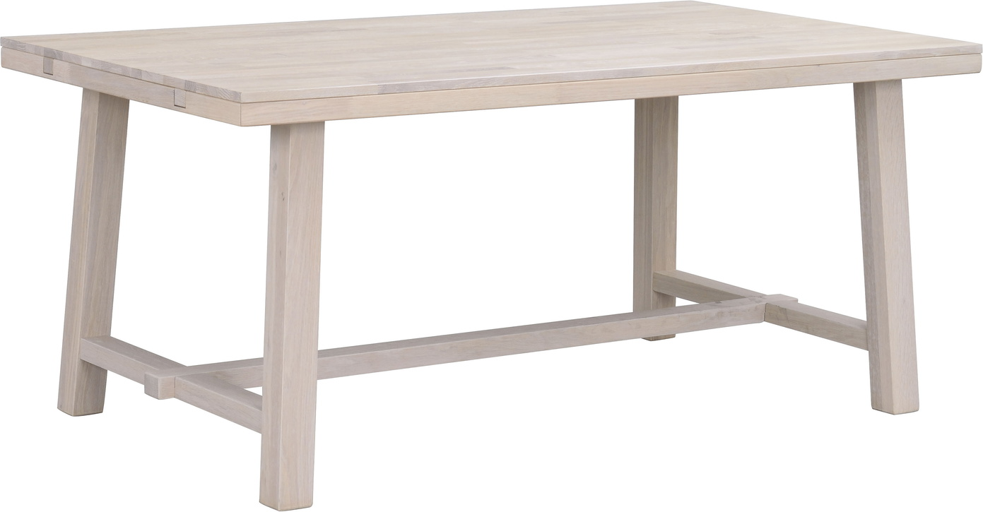 Spisebord Rowico Brooklyn 170x95x75 Cm Hvidkalket Olieret Massivt Egetræ Fsc 100  Certificeret