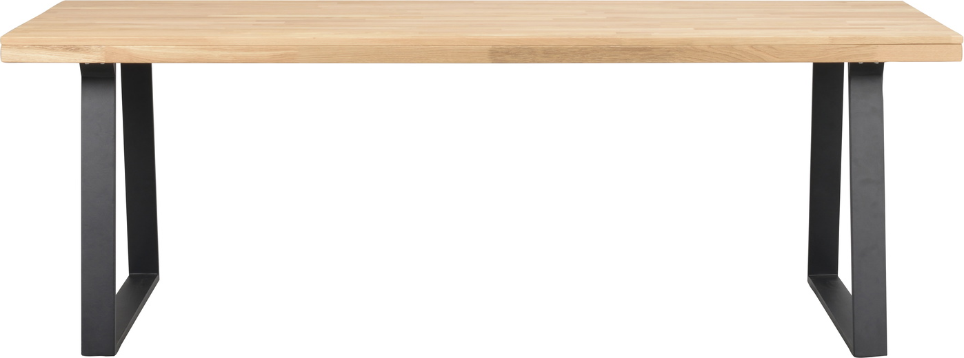 Spisebord Rowico Brooklyn 220x95x75 Cm Massiv Eg Trapezben Industrielt Med 2ã 50 Cm Tillægsplader Fscâ