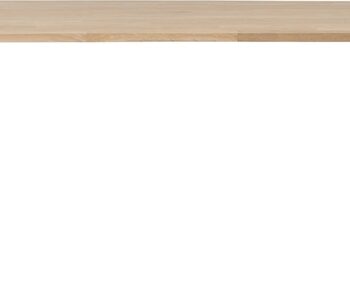 Spisebord Woood Tablo Alkmaar   Massivt Plankebord   Egetræ Natur Med Sorte Krydsben  180x90 Cm