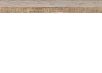 Spisebord Woood Tablo Plankebord Sildebensmønster Mangotræ Natur 200x90 Cm Med Mat Sort  -ben