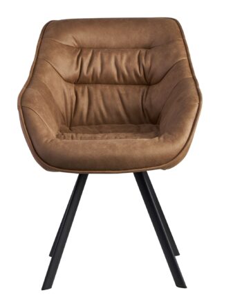 Spisebordsstol   Polstret Ruskind  Moderne Look  Beige