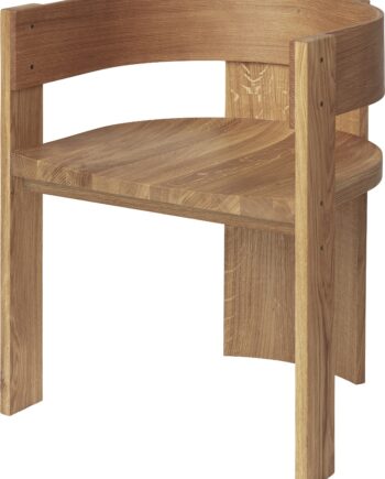 Spisebordsstol Kristina Dam Collector Med Armlæn   Lakeret Eg Natur H70 5xb51 5xl56   Cm