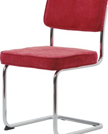 Spisebordsstol Nordique Design Rupert   Rødt Corduroy Med Kromben
