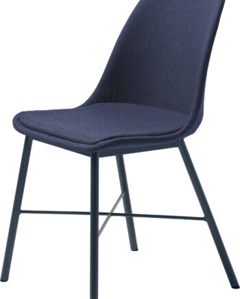 Spisebordsstol Nordique Design Whistler Petroleumsblå Polyesterstof   Metalben H83xb47 Cm