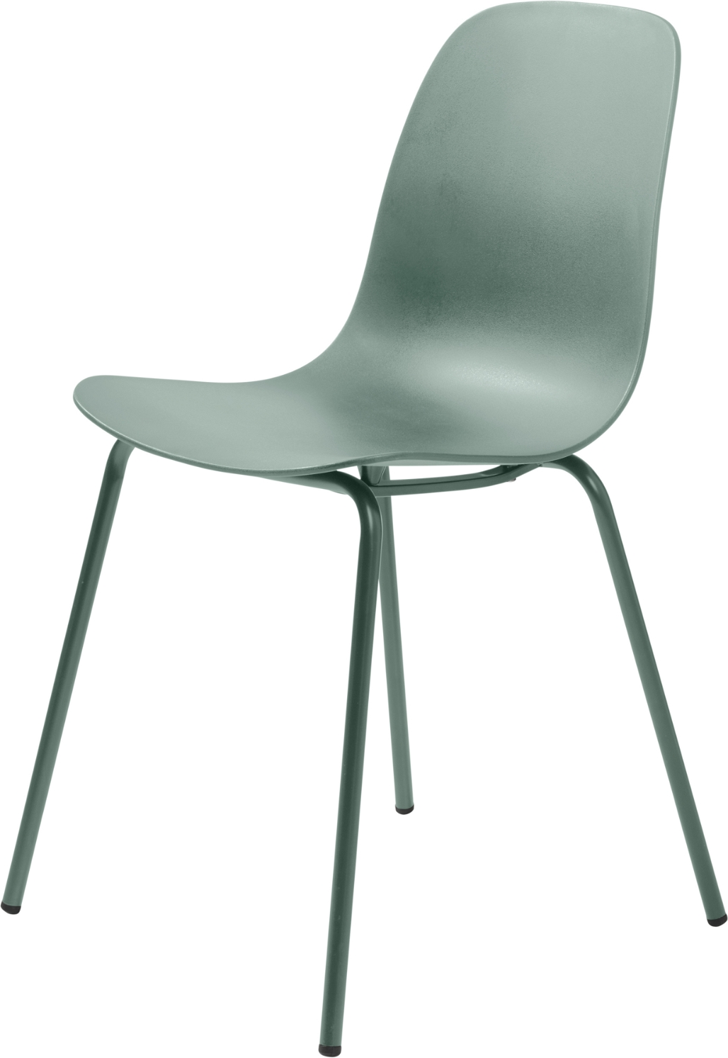 Spisebordsstol Nordique Design Whitby  Grøn Plastskal Med Sorte Metalben