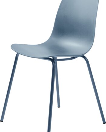 Spisebordsstol Nordique Design Whitby   Støvet Blå Med Sort Metalben  H84xb50 Cm     Stk