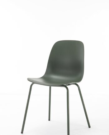 Spisebordsstol Nordique Design Whitby Olivegrøn   Moderne Skandinavisk Design   Robust Pp Og Metalben  H84ã B50ã D50 Cm