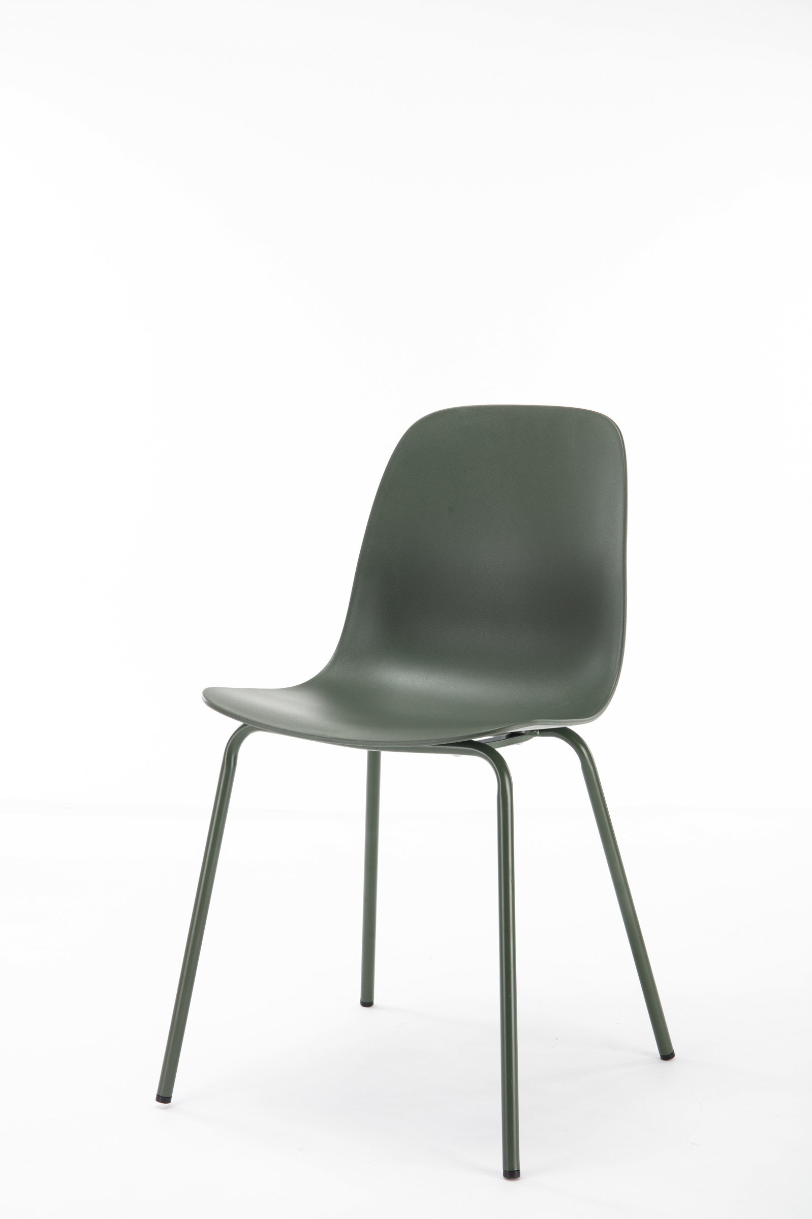 Spisebordsstol Nordique Design Whitby Olivegrøn   Moderne Skandinavisk Design   Robust Pp Og Metalben  H84ã B50ã D50 Cm