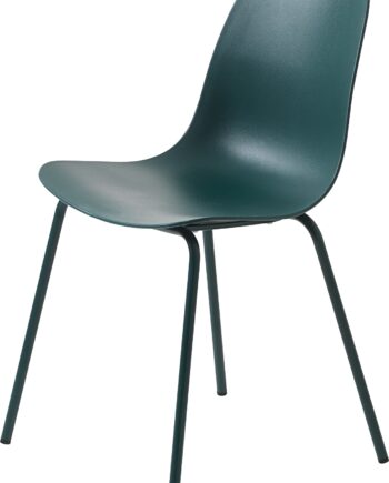 Spisebordsstol Nordique Design Whitby Petroleumsblå Pp-skal   Metalben  Ergonomisk  Robust Op Til 110kg  H84ã B50cm