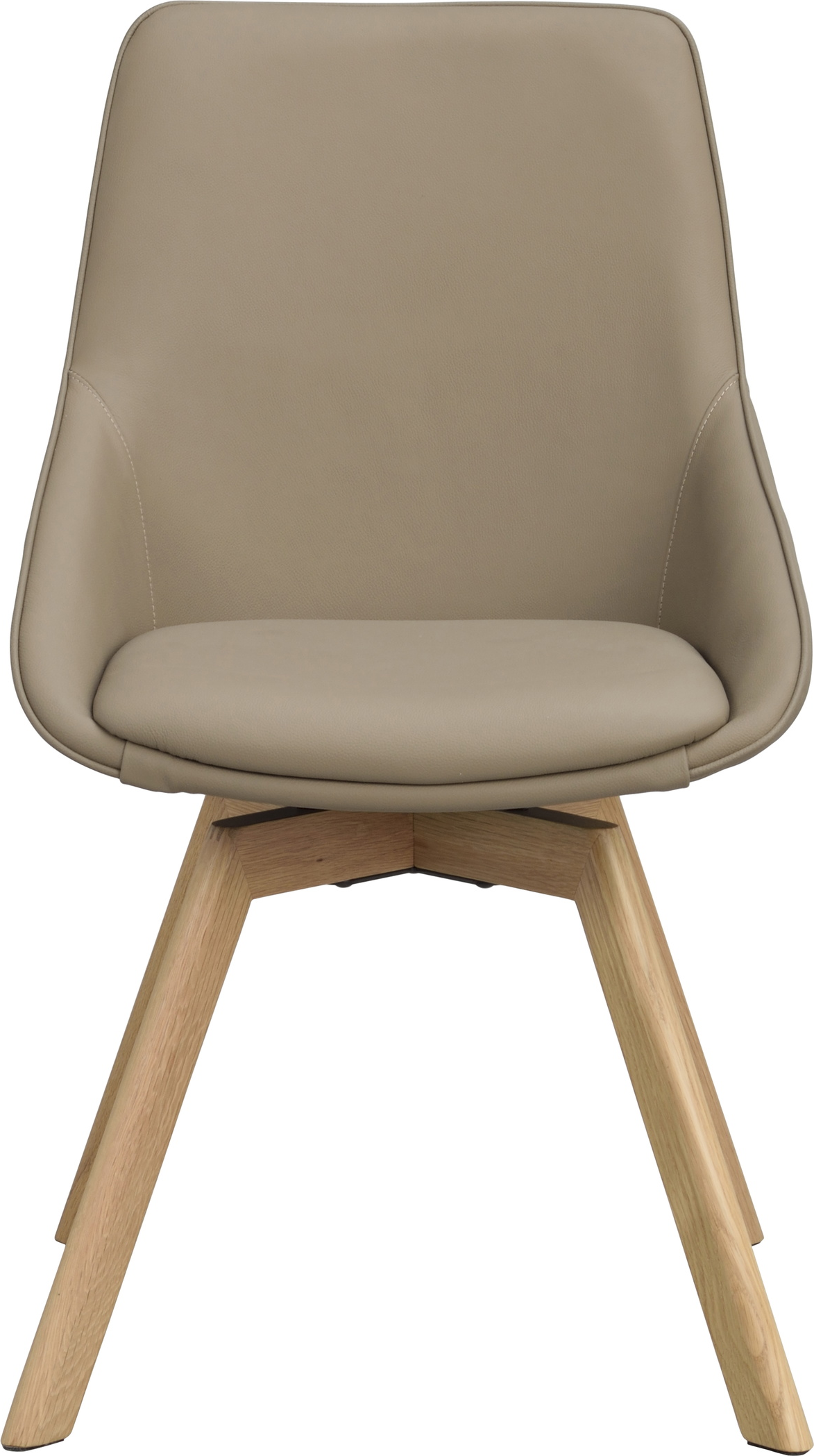 Spisebordsstol Rowico Alison   Beige Sd-læder Og Fsc-eg Med 360 Drejefunktion   -pak