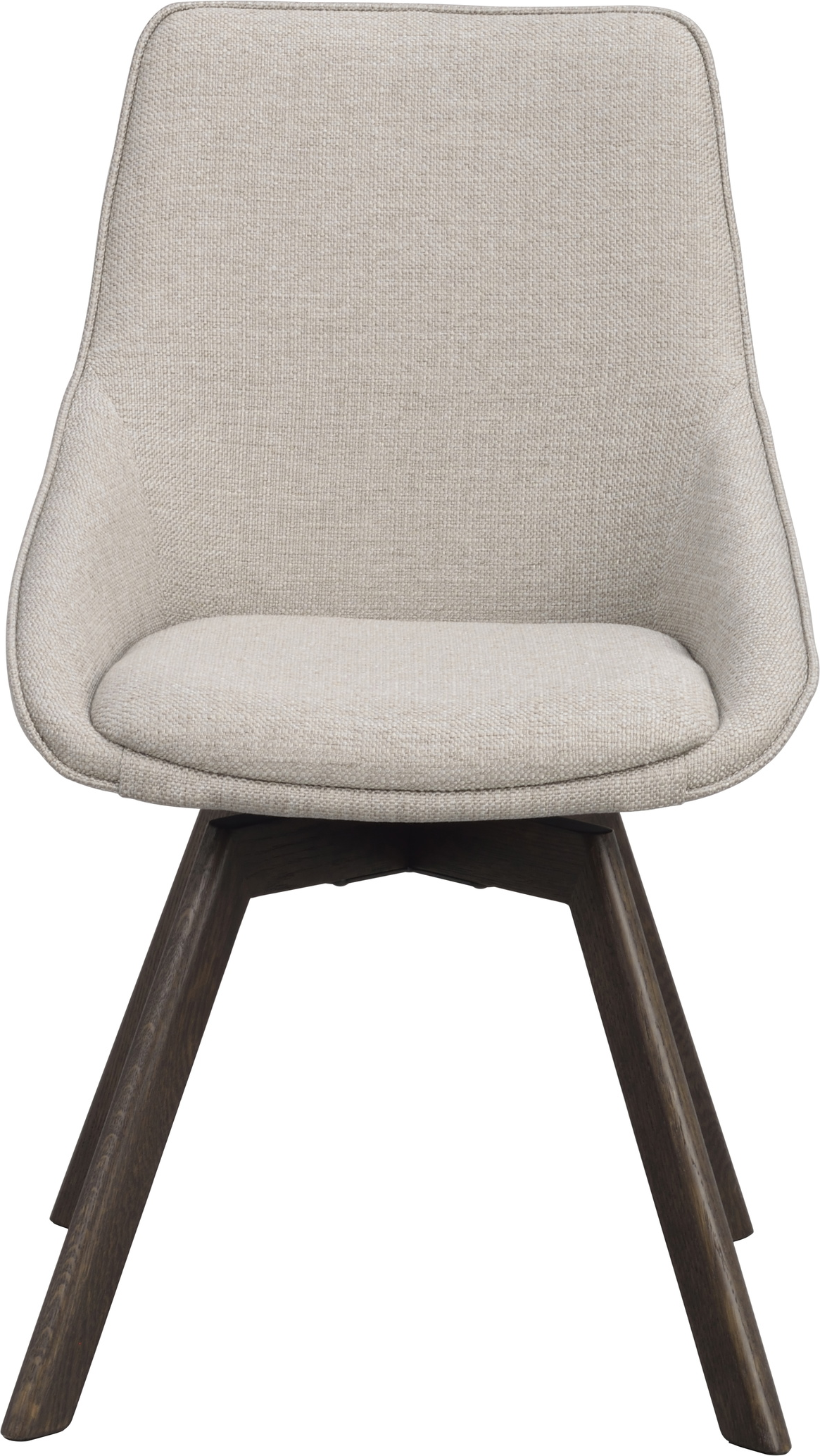 Spisebordsstol Rowico Alison  -pak Beige Brun Polstret Sæde 360 Drejefunktion Massivt Egetræsben Fsc-certificeret