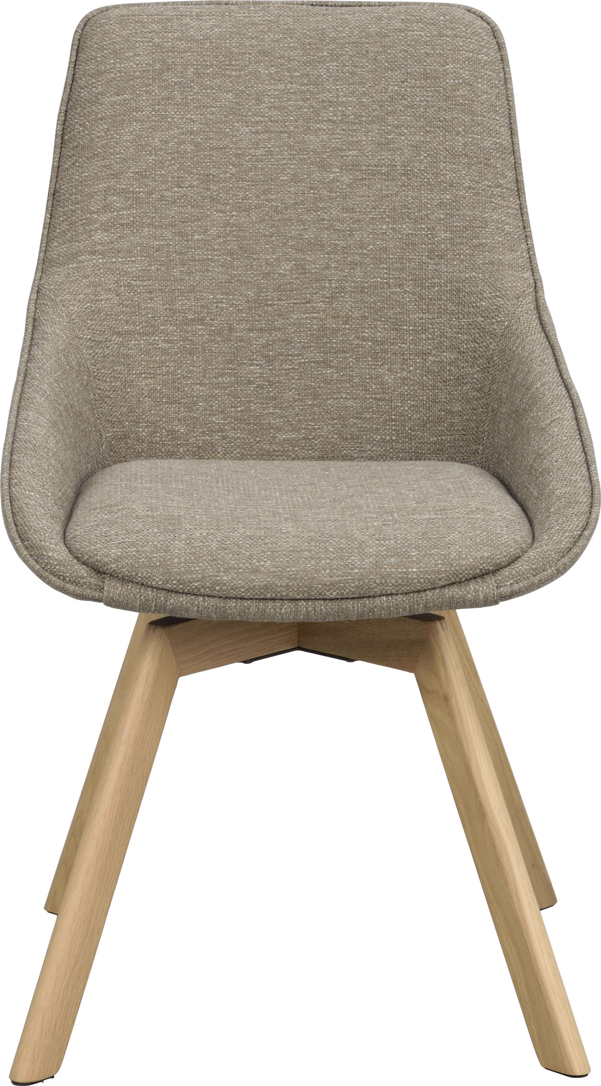 Spisebordsstol Rowico Alison  -pak   Mørk Beige Stof På Fscâ -eg Med 360 Drejefunktion