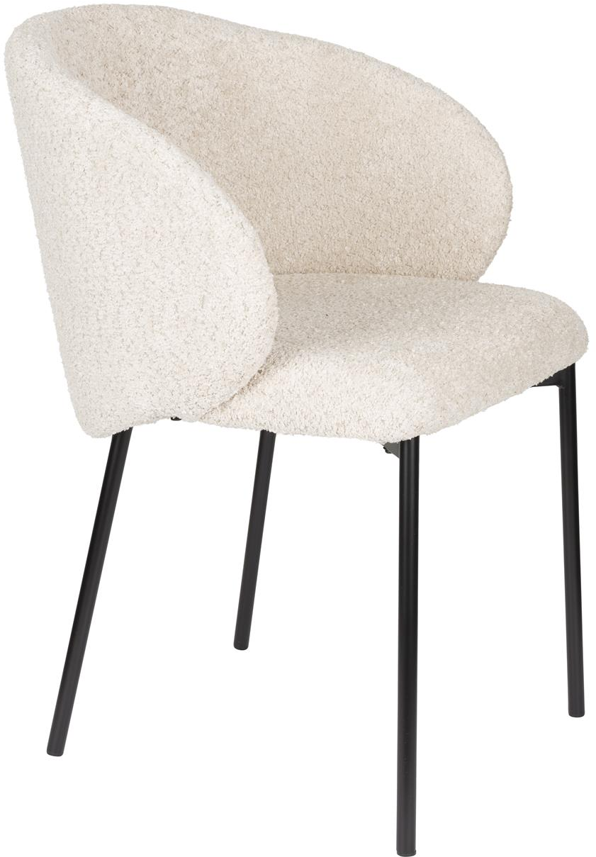 Spisebordsstol Studio White Ayle Perlemor Polyester Jernben Polstret Sæt