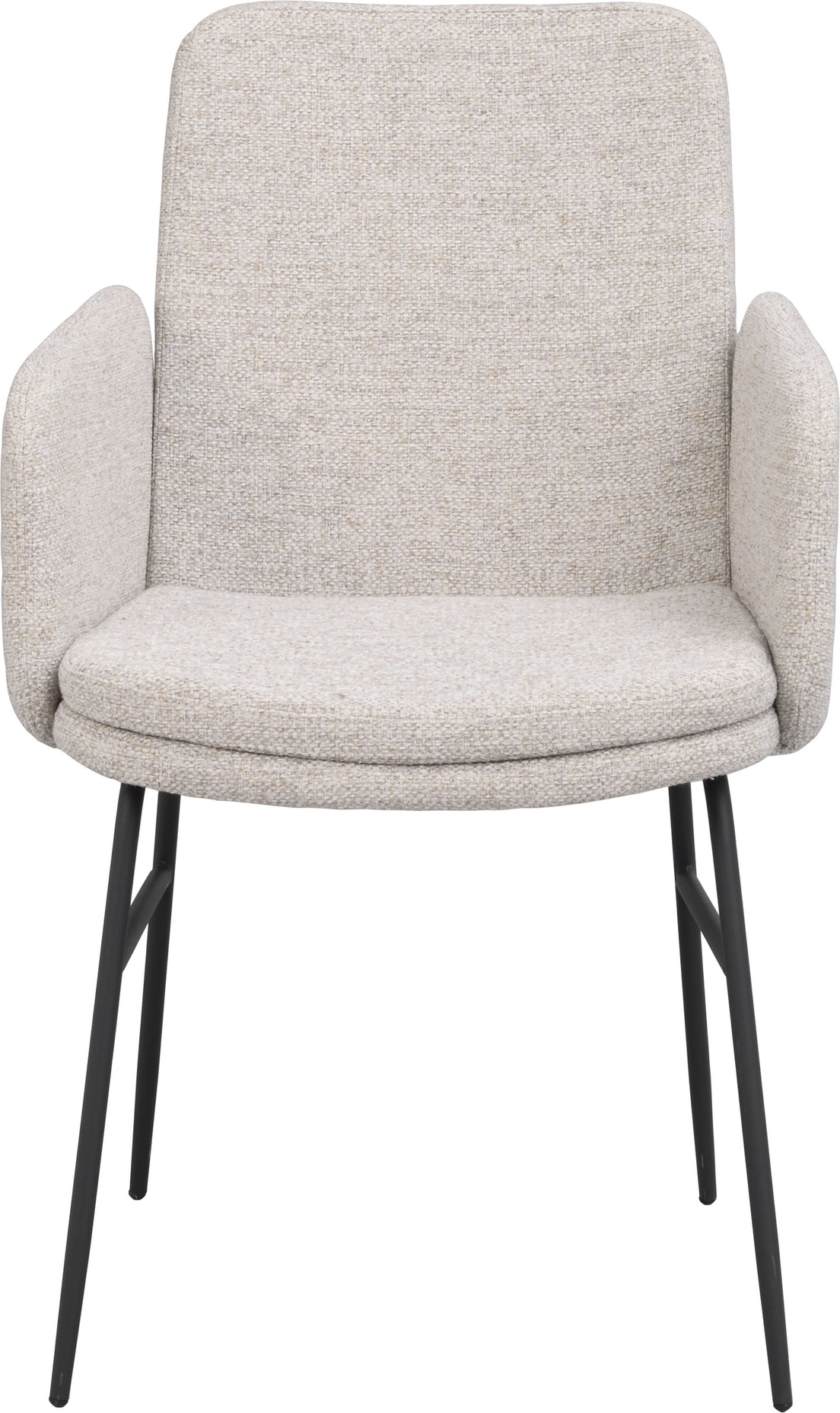 Spisebordsstole Med Armlæn Rowico Conklin  -pak   Fuldpolstret Stof Nolio 24 Lys Beige Nordisk Design