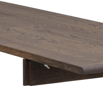 Spisebordstillægsplade Indsatsplade Rowico Tyler   Brunpigmenteret Massiv Eg 45x120x9 Cm Fsc 100