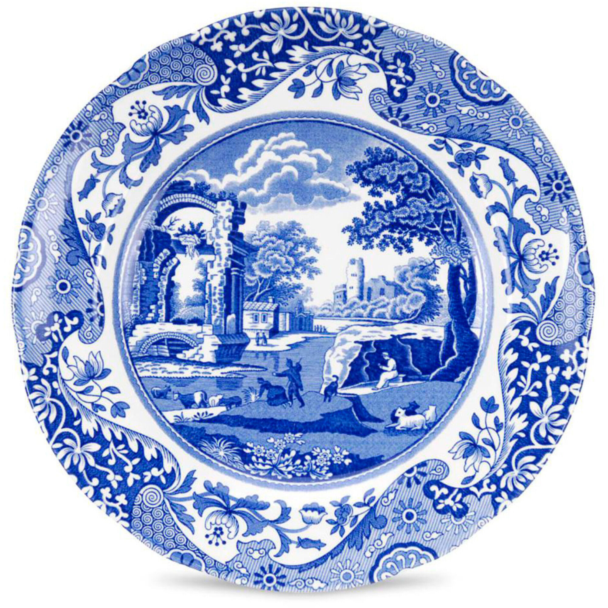 Spode Desserttallerken  39 Blue Italian 39  20 Cm