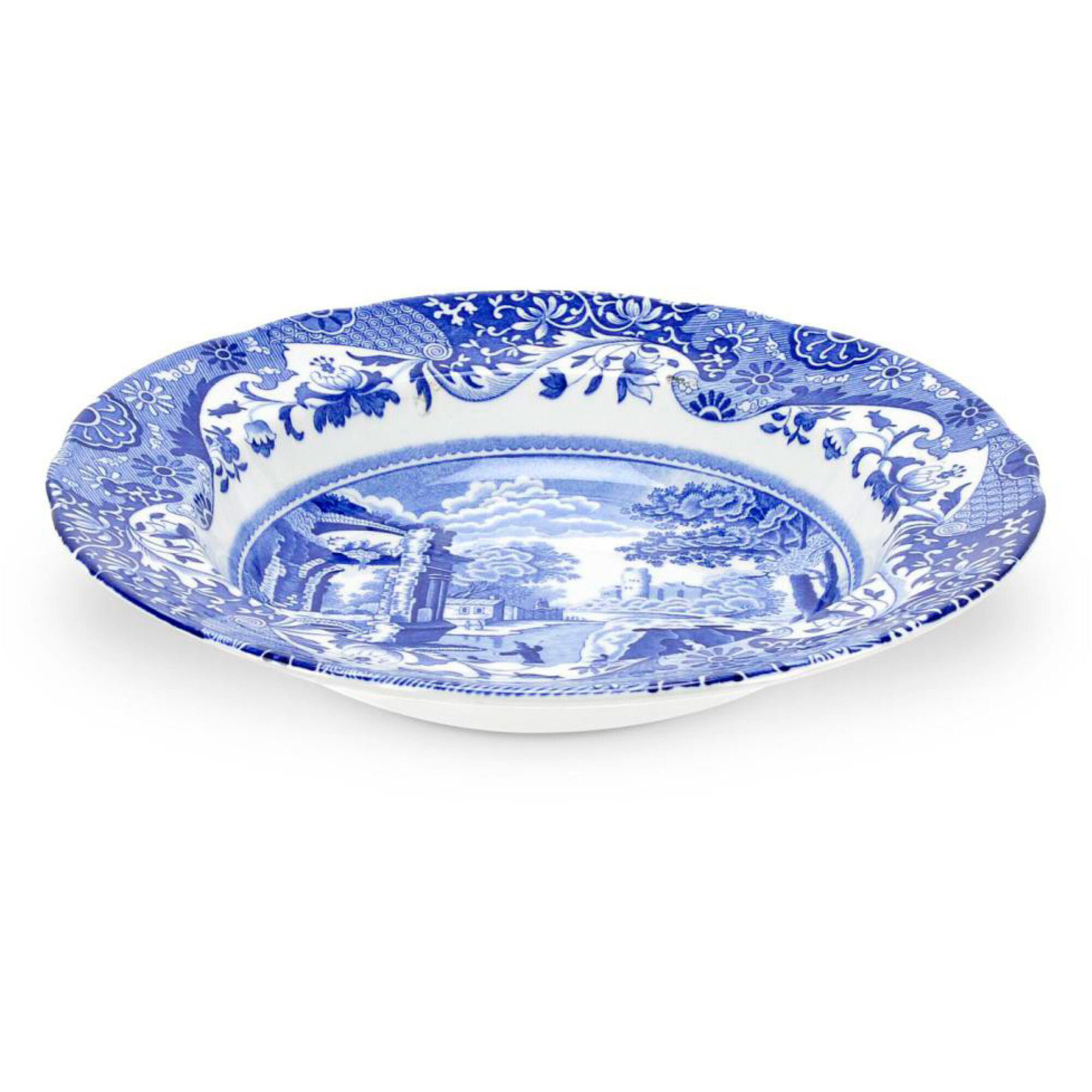 Spode Suppetallerken  39 Blue Italian 39
