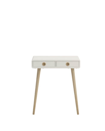 Steens Softline Konsolbord       Skuffer Hvid Mdf Og Natur Egetræ  65x30