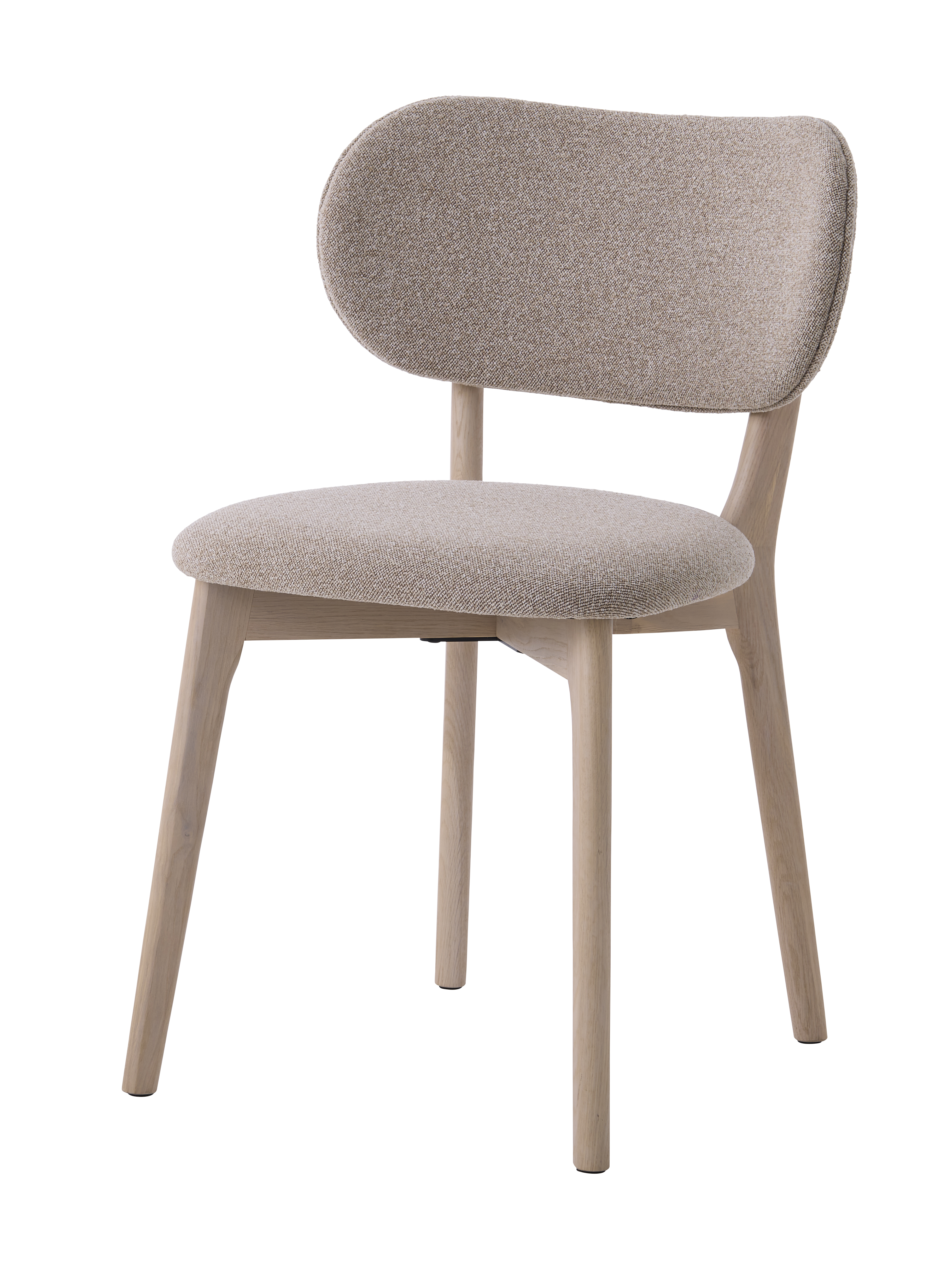 Stilo Spisebordsstol Sand Polyester Og Hvidpigmenteret Egetræ