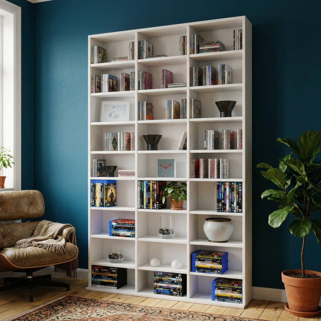Stor Reol Med 27 Rum  Hvid