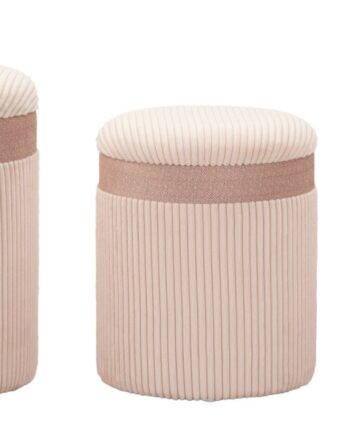 Taburetter   Mdf Og Polyester   40x5x49 Og 35x42 Og 31x38 Cm