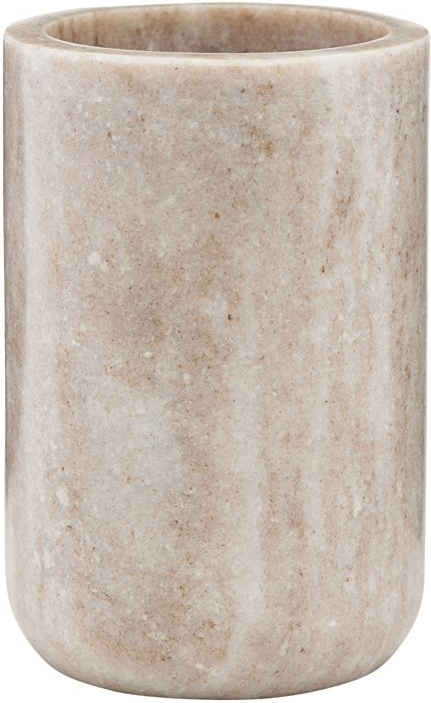 Tandbørsteholder Meraki Opbevaring Krus   Marmor Marble ø8   H12 Cm Beige