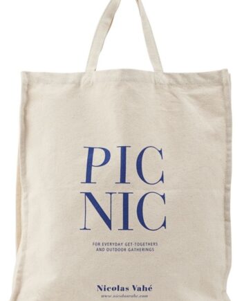 Taske Shopper Nicolas Vahé Picnic Hvid   Robust Polyester Bomuld Viskose  41   38       Cm