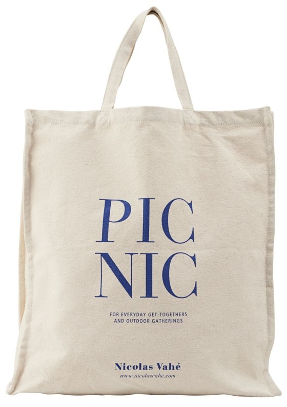 Taske Shopper Nicolas Vahé Picnic Hvid   Robust Polyester Bomuld Viskose  41   38       Cm