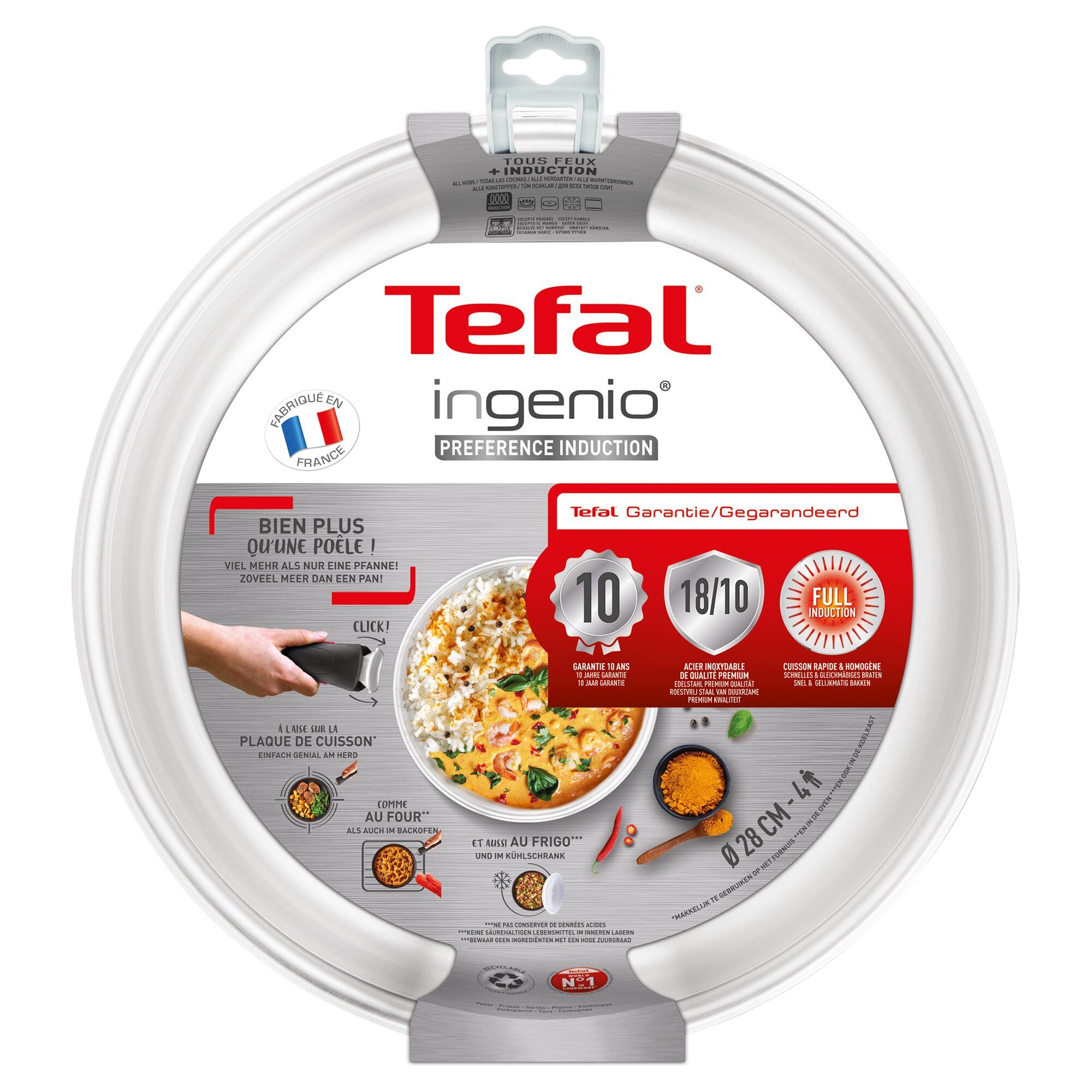 Tefal Ingenio Preference Stegepande 28 Cm Rustfrit Stål