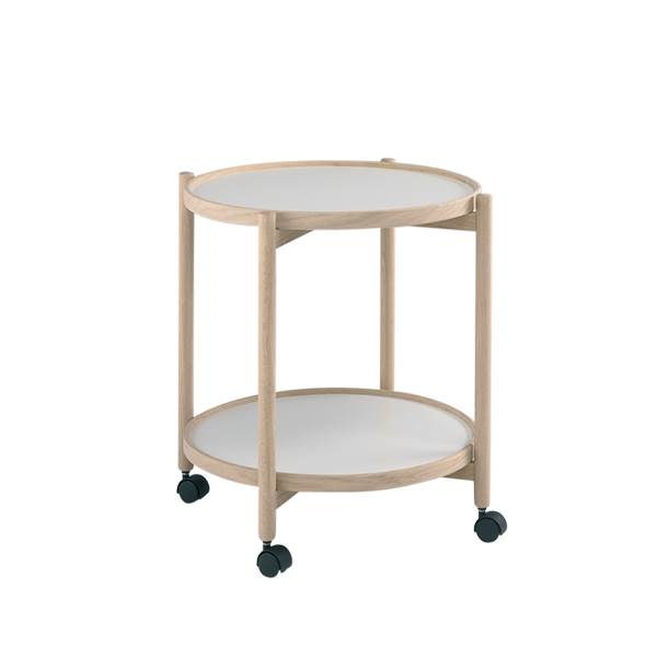 Thomsen Furniture James Rullebord Eg Melamin Eg Natur ø50 Cm Eg Natur : Erling Christensen Møbler