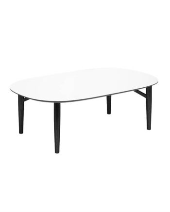 Thomsen Furniture Katrine Sofabord Oval 68x128 Cm Granitgrå Stenlook