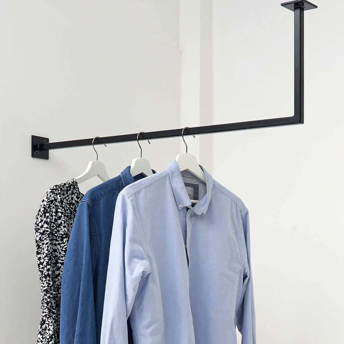 Tøjstang Simple Hangin  B100 Cm  Sort  30 Cm